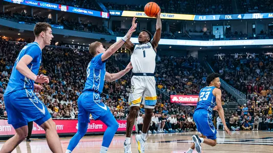 No. 10 Marquette Men's Basketball Defeats No. 22 Creighton 72-67 on December 30th, 2023 at Fisrev Forum in Milwaukee, WI