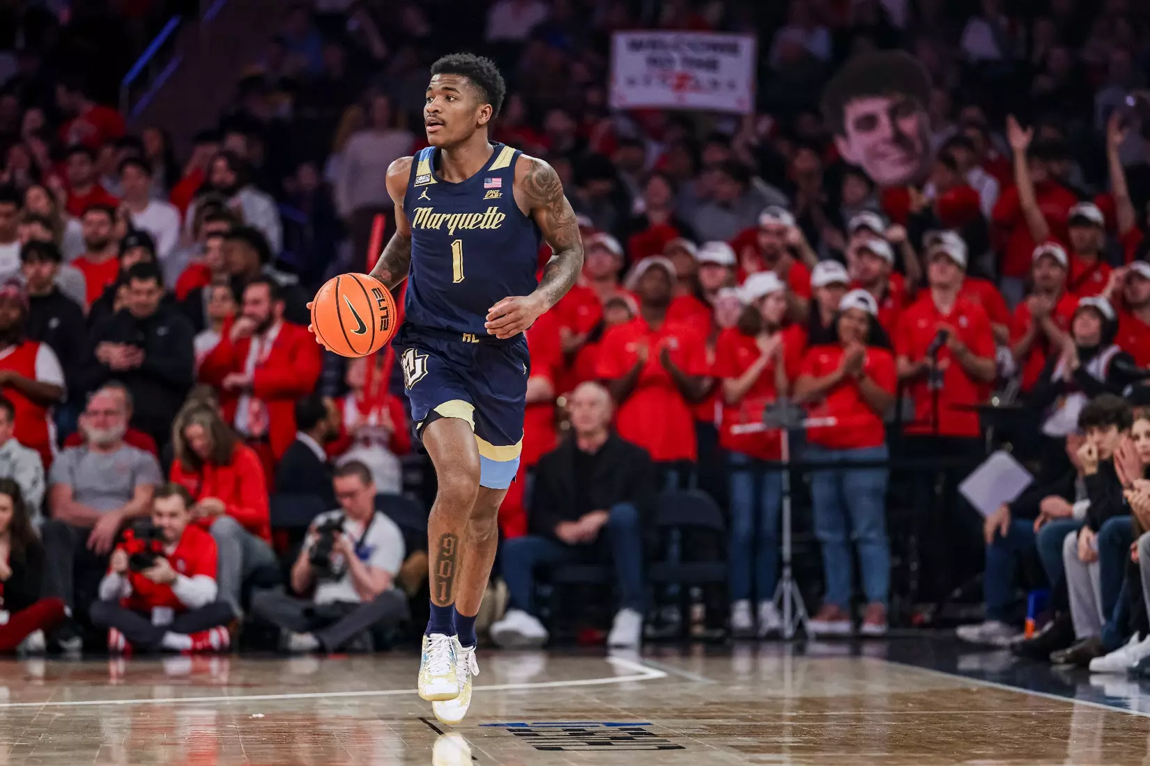 No. 17 Marquette Men's Basketball defeats St. Johns 73-72 at Madison Square Garden on Saturday January 20, 2024 in New York, New York.