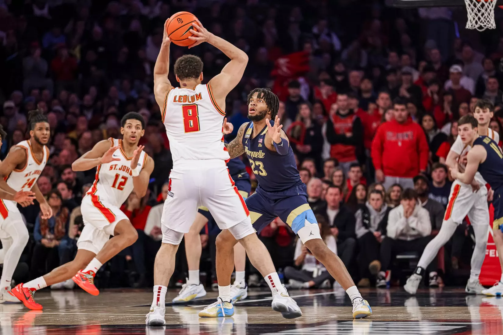 No. 17 Marquette Men's Basketball defeats St. Johns 73-72 at Madison Square Garden on Saturday January 20, 2024 in New York, New York.