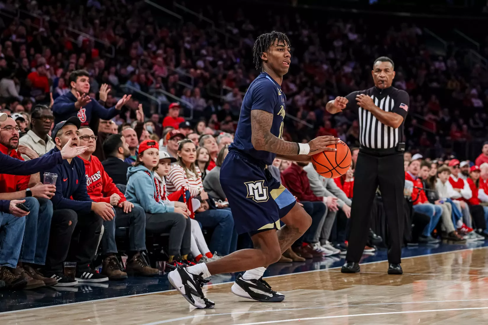 No. 17 Marquette Men's Basketball defeats St. Johns 73-72 at Madison Square Garden on Saturday January 20, 2024 in New York, New York.