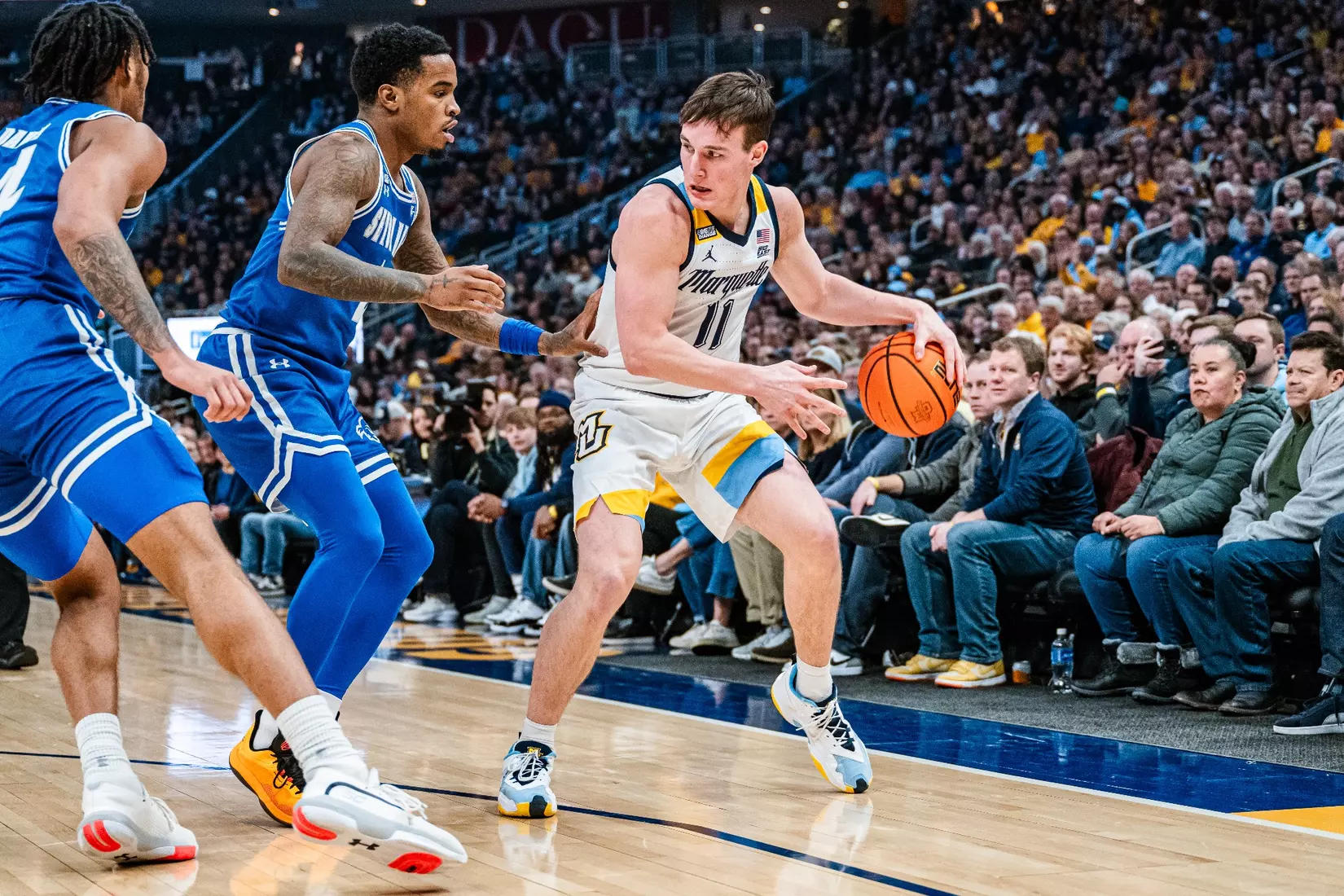 No. 14 Marquette Men's Basketball defeats Seton Hall 75-57 at Fiserv Forum on Saturday January 27, 2024 in Milwaukee, WI.
