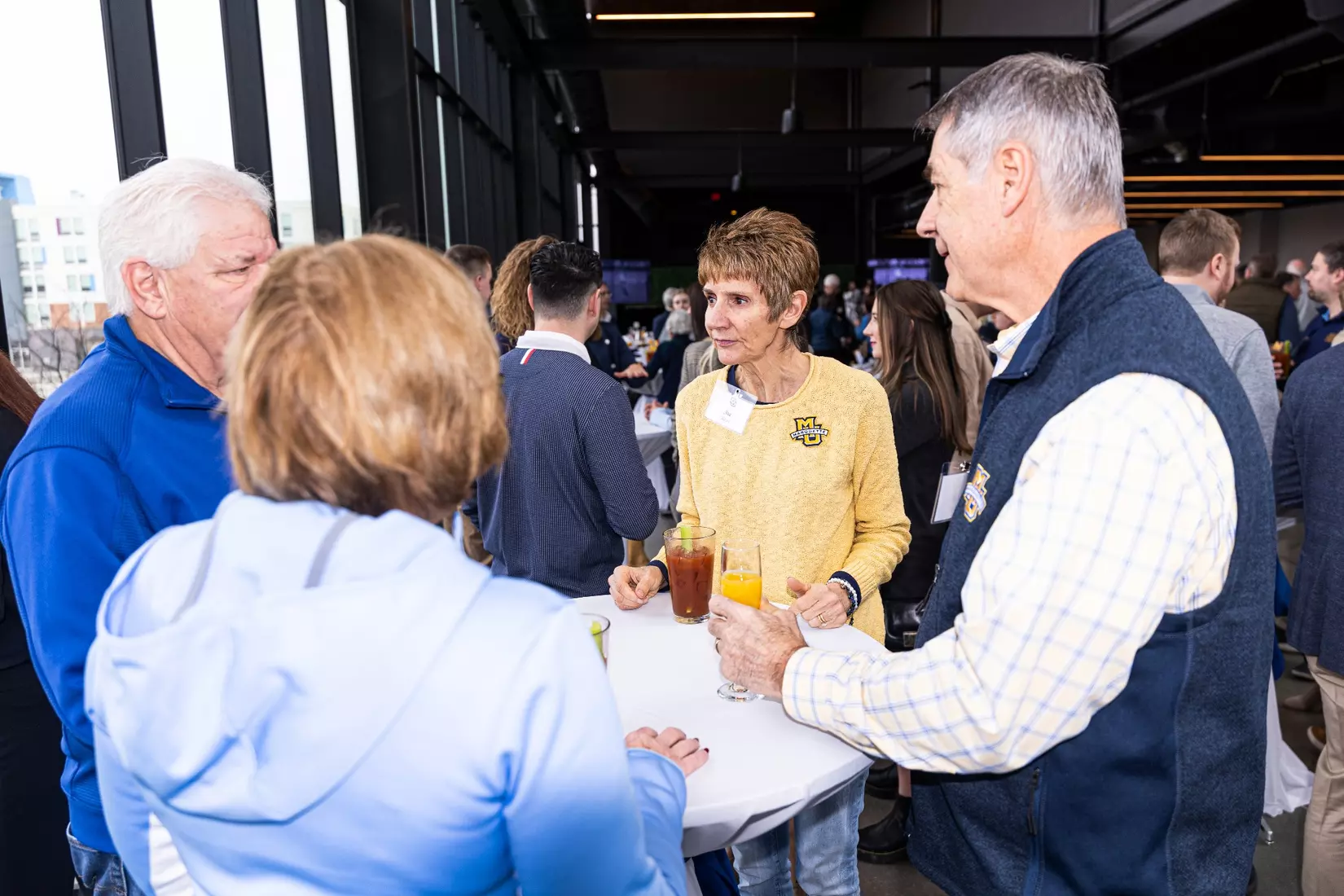 Members of the 2024 M Club HOF gather at The Gather outside of Fiserv Forum on Saturday January 27, 2024, in Milwaukee, WI.