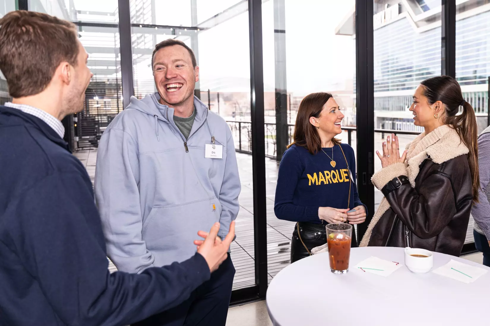 Members of the 2024 M Club HOF gather at The Gather outside of Fiserv Forum on Saturday January 27, 2024, in Milwaukee, WI.