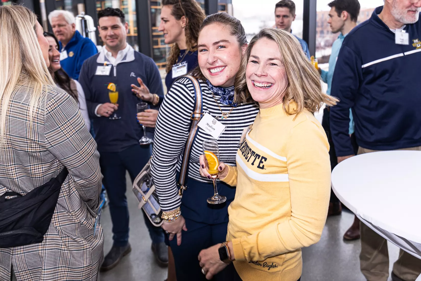 Members of the 2024 M Club HOF gather at The Gather outside of Fiserv Forum on Saturday January 27, 2024, in Milwaukee, WI.