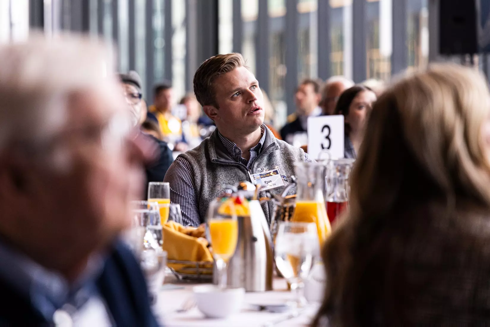 Members of the 2024 M Club HOF gather at The Gather outside of Fiserv Forum on Saturday January 27, 2024, in Milwaukee, WI.
