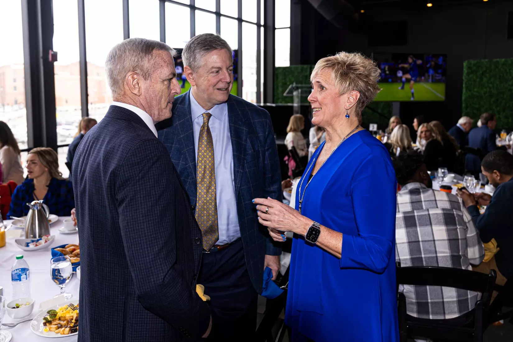Members of the 2024 M Club HOF gather at The Gather outside of Fiserv Forum on Saturday January 27, 2024, in Milwaukee, WI.