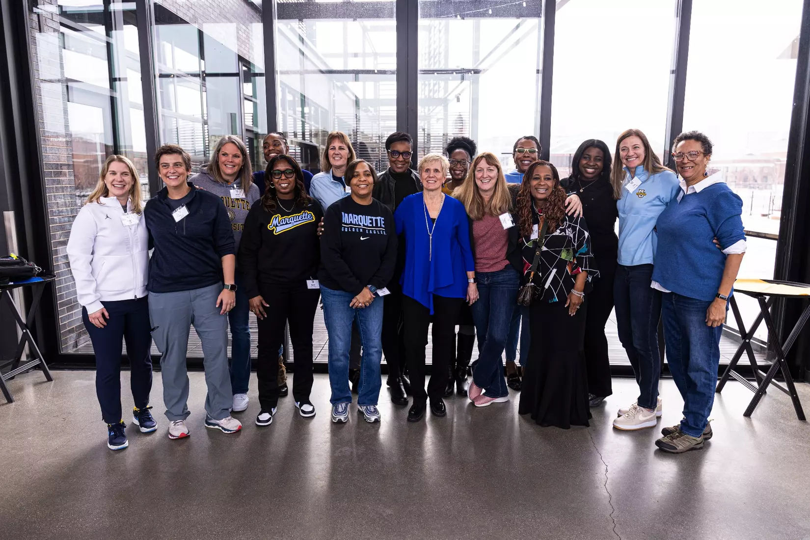 Members of the 2024 M Club HOF gather at The Gather outside of Fiserv Forum on Saturday January 27, 2024, in Milwaukee, WI.