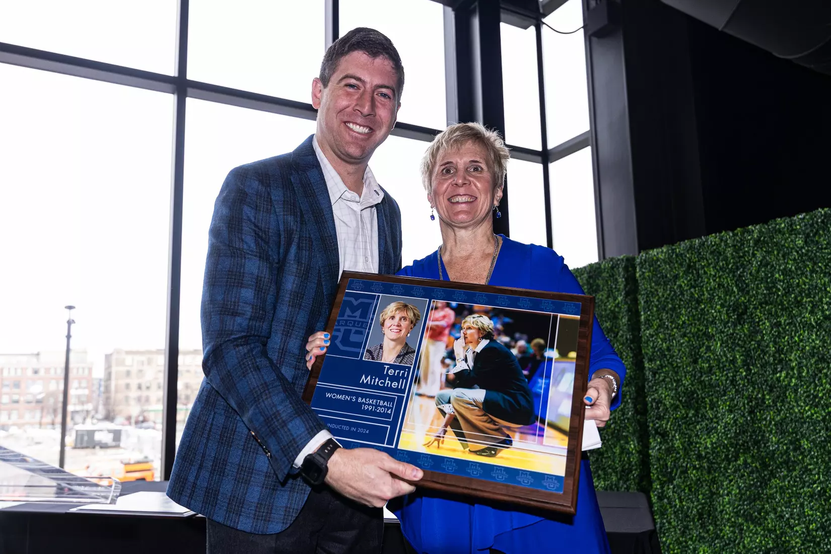 Members of the 2024 M Club HOF gather at The Gather outside of Fiserv Forum on Saturday January 27, 2024, in Milwaukee, WI.