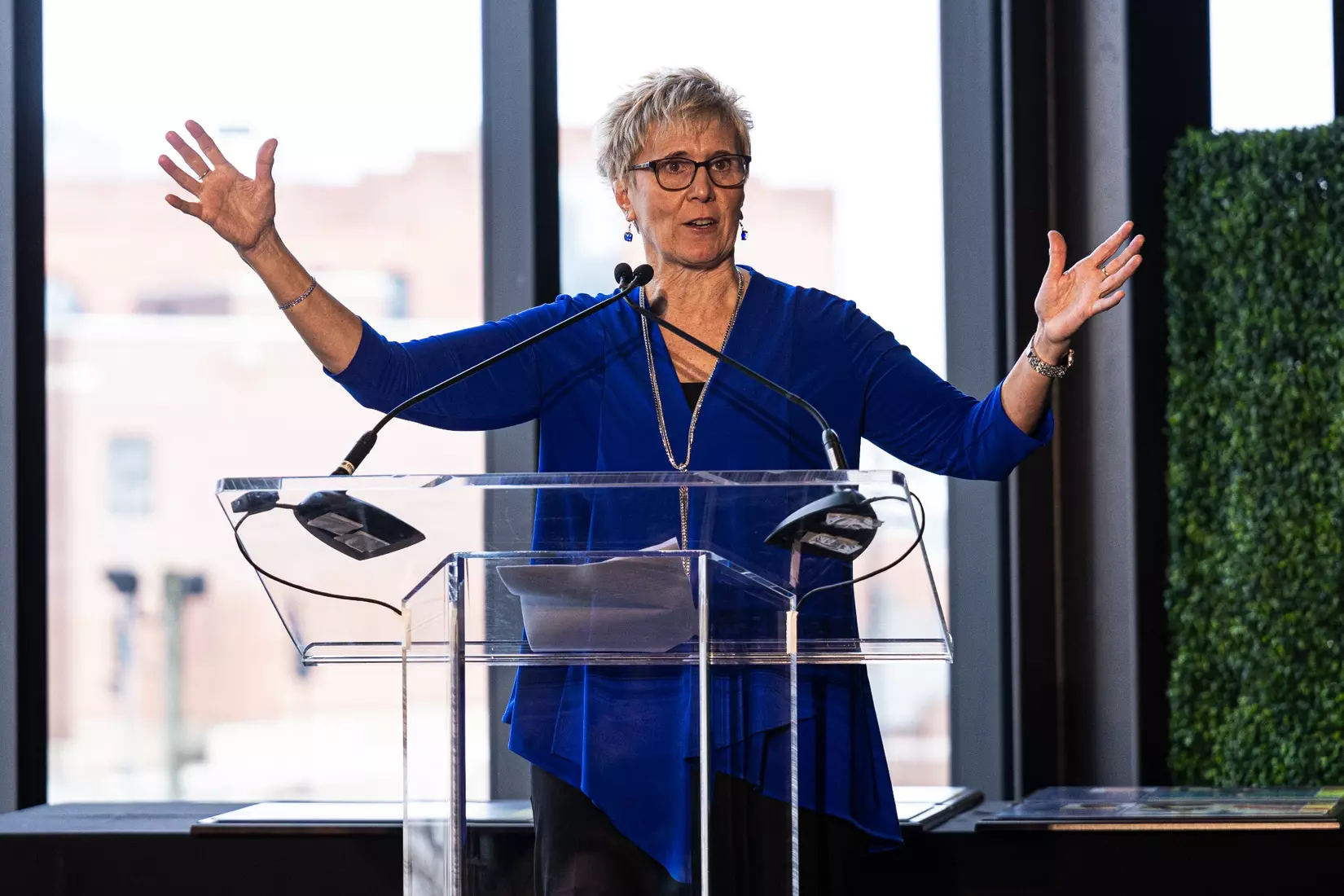 Members of the 2024 M Club HOF gather at The Gather outside of Fiserv Forum on Saturday January 27, 2024, in Milwaukee, WI.