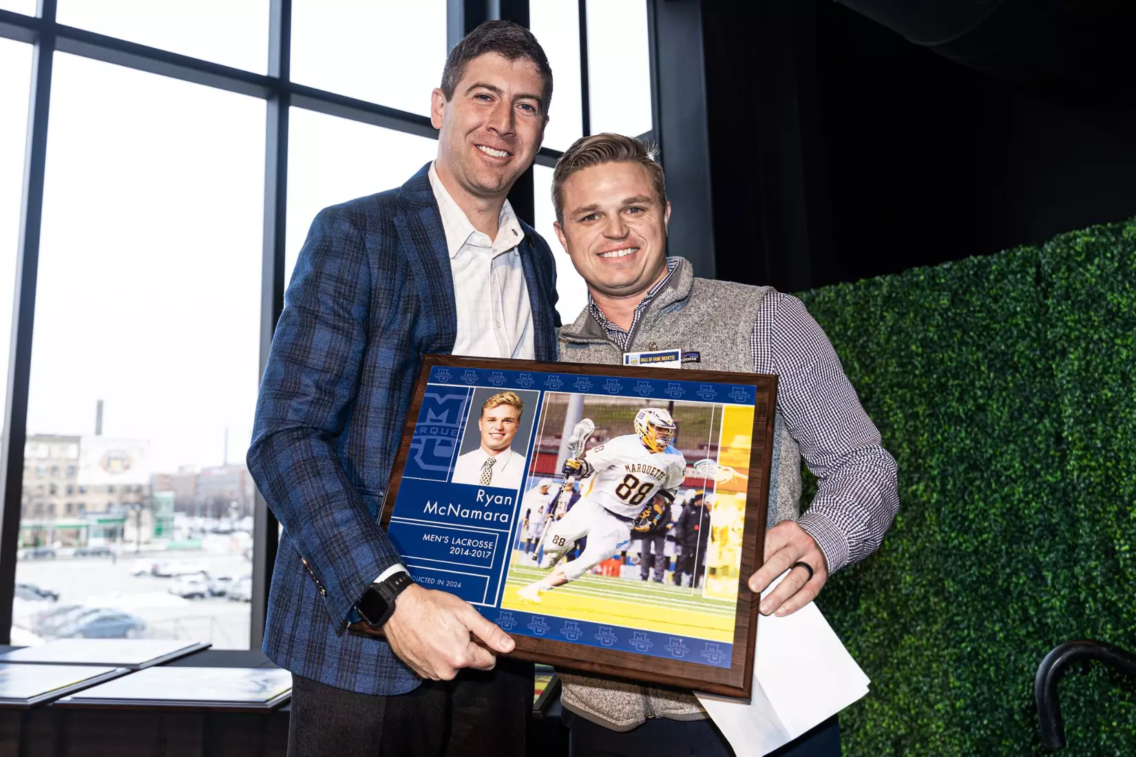 Members of the 2024 M Club HOF gather at The Gather outside of Fiserv Forum on Saturday January 27, 2024, in Milwaukee, WI.