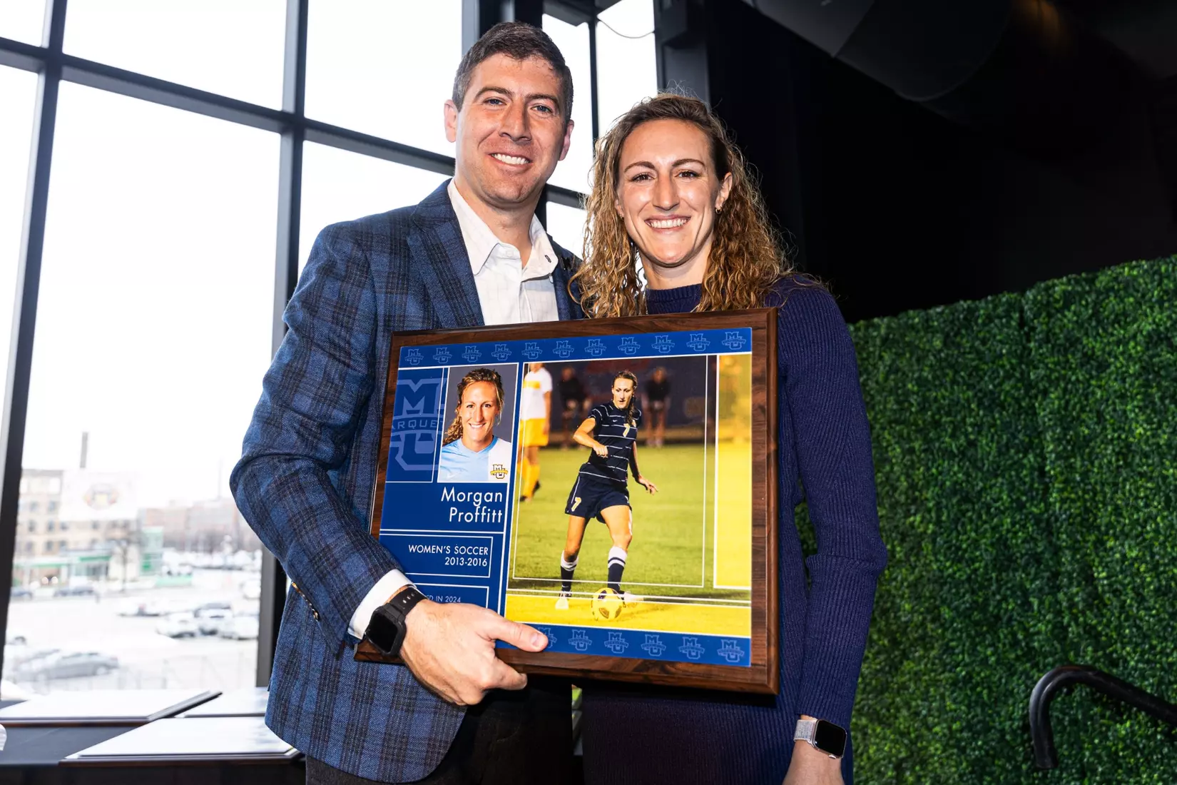 Members of the 2024 M Club HOF gather at The Gather outside of Fiserv Forum on Saturday January 27, 2024, in Milwaukee, WI.