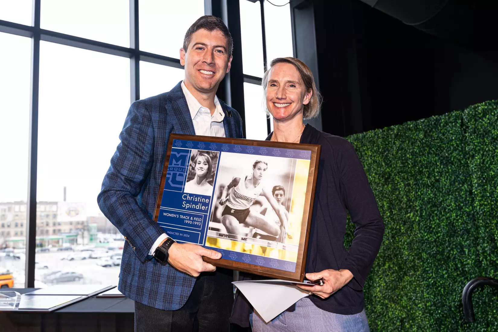 Members of the 2024 M Club HOF gather at The Gather outside of Fiserv Forum on Saturday January 27, 2024, in Milwaukee, WI.