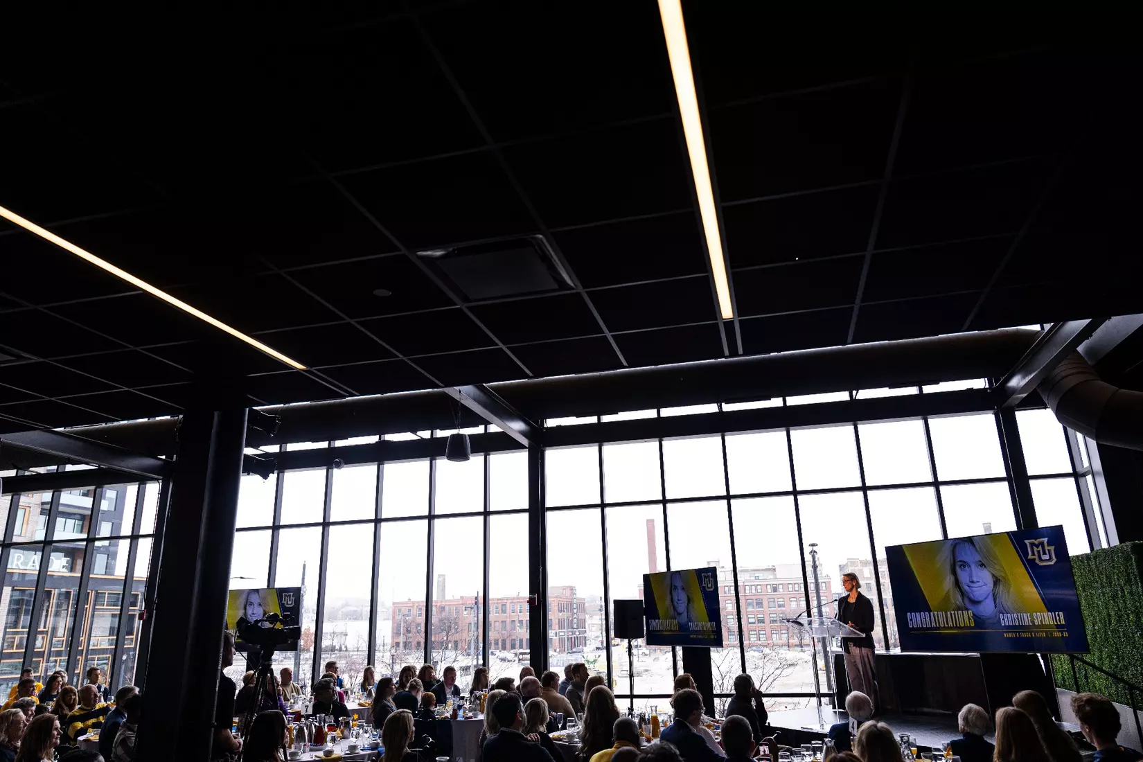 Members of the 2024 M Club HOF gather at The Gather outside of Fiserv Forum on Saturday January 27, 2024, in Milwaukee, WI.