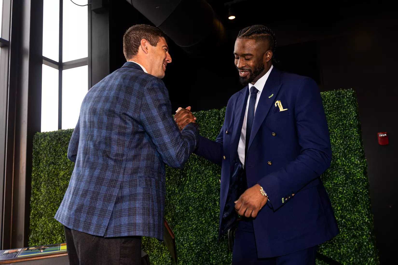 Members of the 2024 M Club HOF gather at The Gather outside of Fiserv Forum on Saturday January 27, 2024, in Milwaukee, WI.