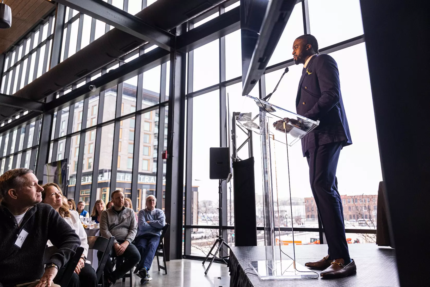 Members of the 2024 M Club HOF gather at The Gather outside of Fiserv Forum on Saturday January 27, 2024, in Milwaukee, WI.