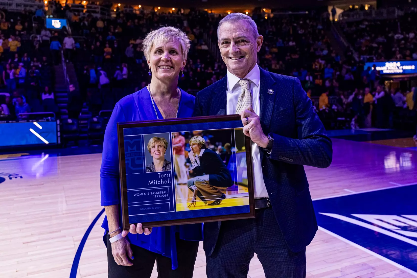 Members of the 2024 M Club HOF gather at The Gather outside of Fiserv Forum on Saturday January 27, 2024, in Milwaukee, WI.
