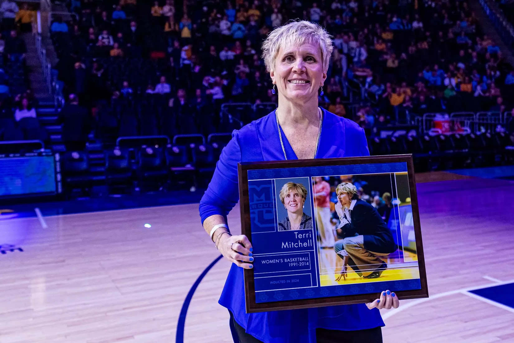 Members of the 2024 M Club HOF gather at The Gather outside of Fiserv Forum on Saturday January 27, 2024, in Milwaukee, WI.