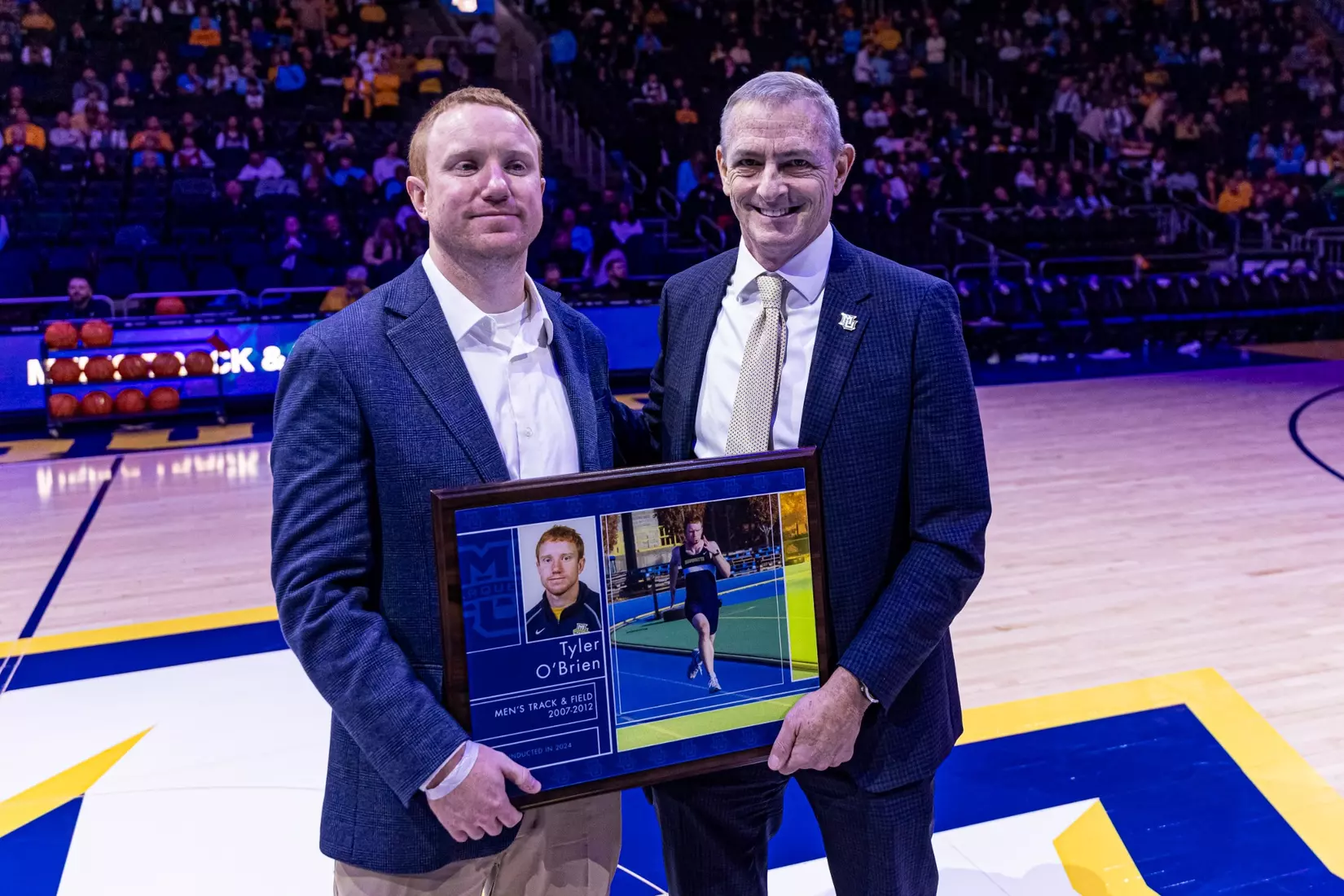 Members of the 2024 M Club HOF gather at The Gather outside of Fiserv Forum on Saturday January 27, 2024, in Milwaukee, WI.
