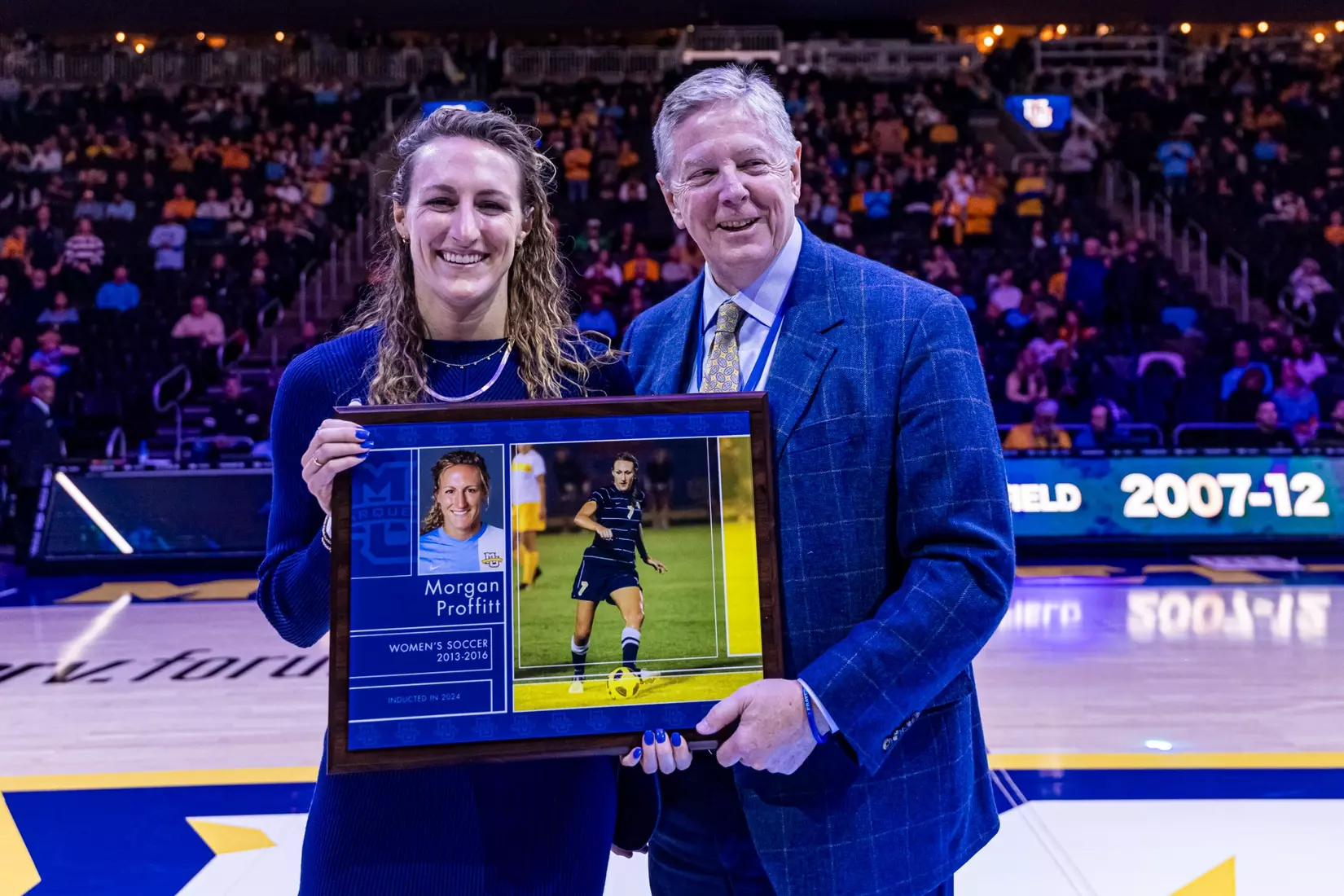 Members of the 2024 M Club HOF gather at The Gather outside of Fiserv Forum on Saturday January 27, 2024, in Milwaukee, WI.