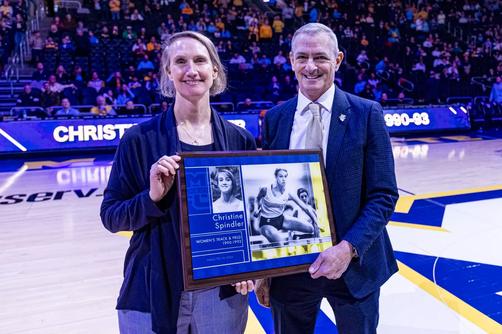 Members of the 2024 M Club HOF gather at The Gather outside of Fiserv Forum on Saturday January 27, 2024, in Milwaukee, WI.