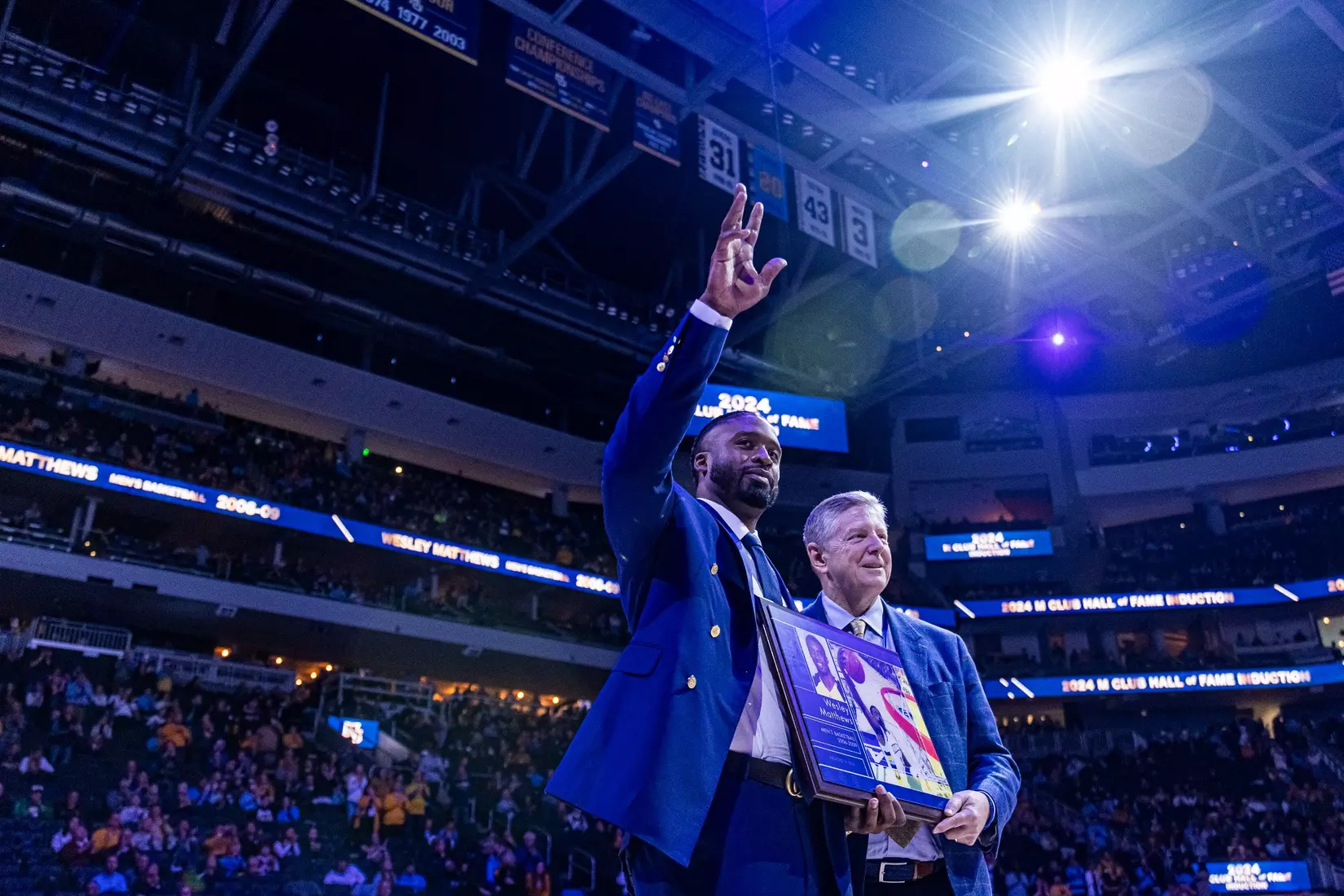 Members of the 2024 M Club HOF gather at The Gather outside of Fiserv Forum on Saturday January 27, 2024, in Milwaukee, WI.