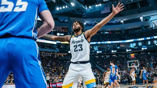 No. 10 Marquette Men's Basketball Defeats No. 22 Creighton 72-67 on December 30th, 2023 at Fisrev Forum in Milwaukee, WI