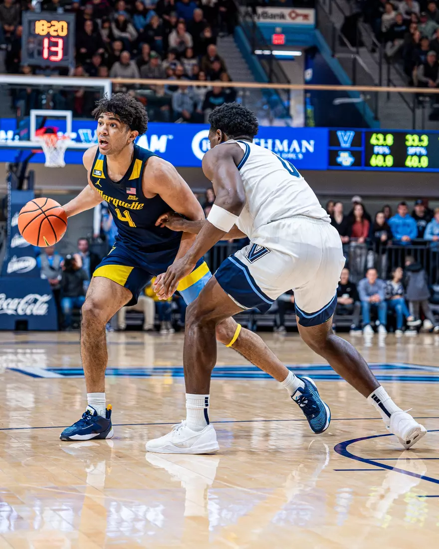 No. 9 Marquette defeats Villanova 85-80 at Finneran Pavillion on Tuesday January 30, 2024 in Villanova, Pennslyvania.