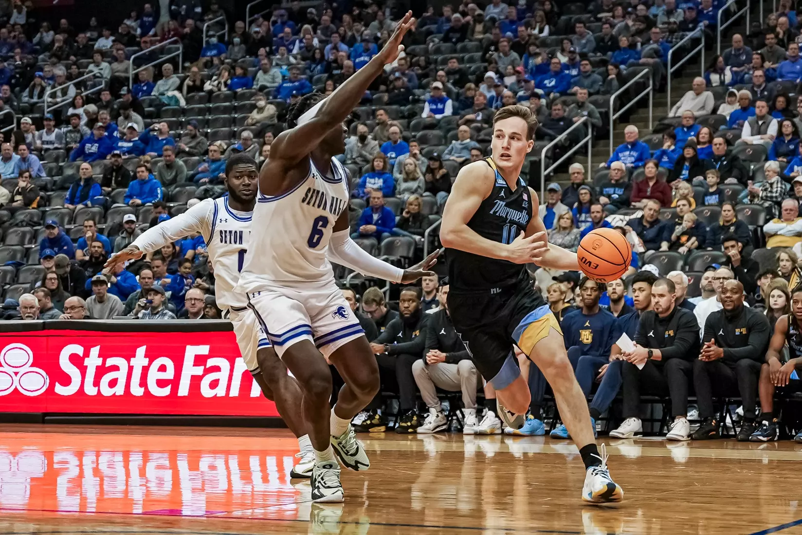 No. 7 Marquette Basketball falls to Seton Hall 78-75 at Prudential Center on Saturday January 6, 2023 in Newwark, NJ.