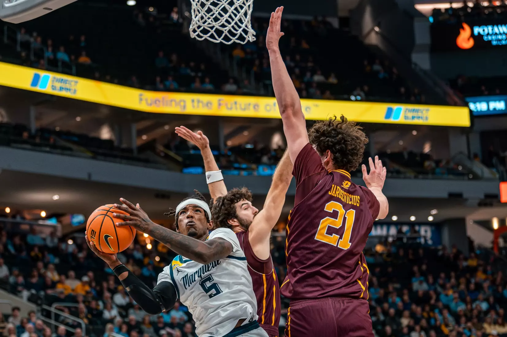 Marquette Men's Basketball defeats Central Michigan University 70-62 on November 11th, 2024 at Fiserv Forum in Milwaukee, WI