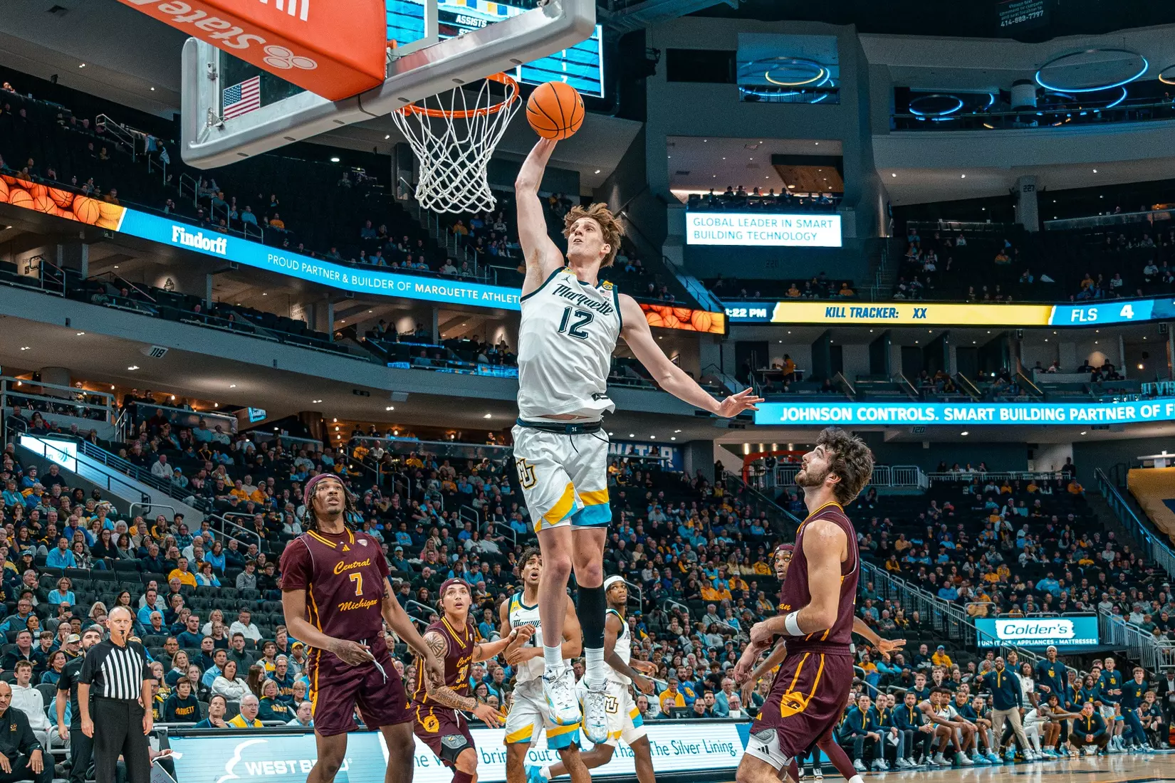 Marquette Men's Basketball defeats Central Michigan University 70-62 on November 11th, 2024 at Fiserv Forum in Milwaukee, WI