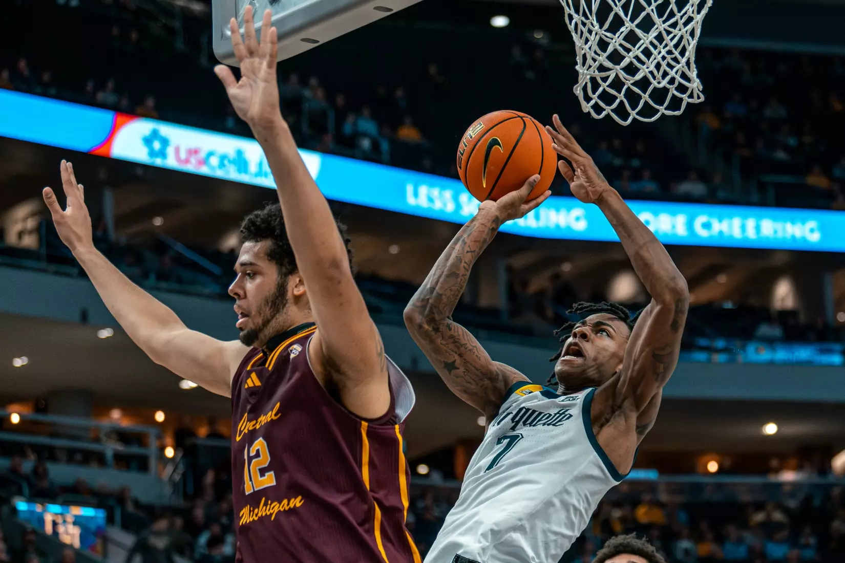 Marquette Men's Basketball defeats Central Michigan University 70-62 on November 11th, 2024 at Fiserv Forum in Milwaukee, WI