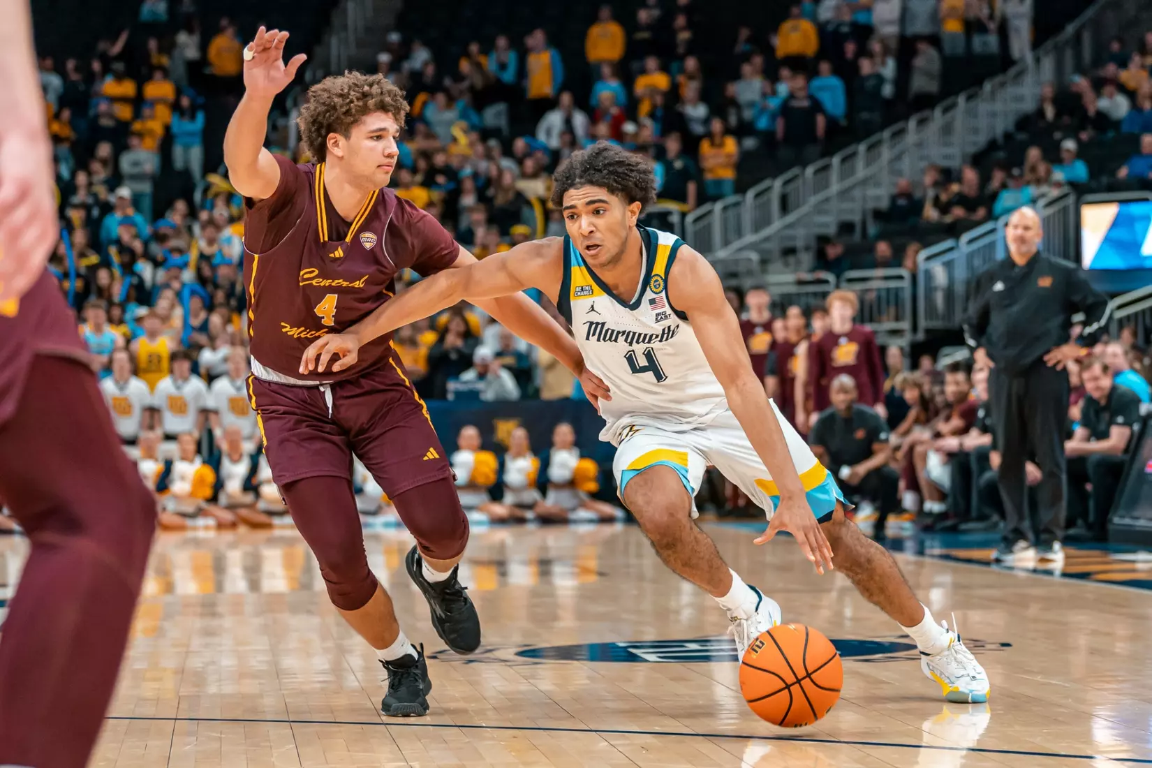 Marquette Men's Basketball defeats Central Michigan University 70-62 on November 11th, 2024 at Fiserv Forum in Milwaukee, WI