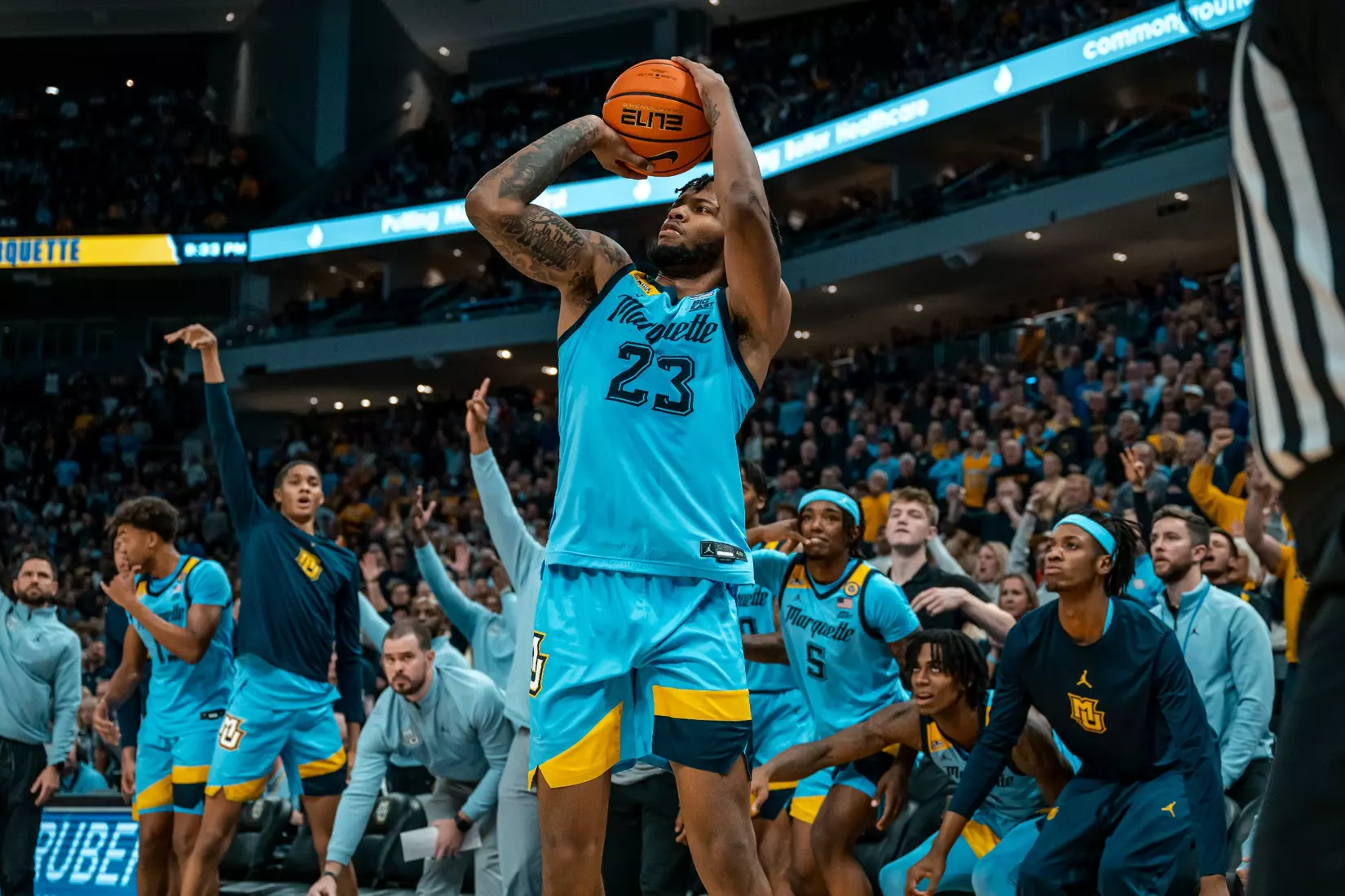 #15 Marquette Men's Basketball defeats #6 Purdue 76-58 on November 19th, 2024 at Fiserv Forum In Milwaukee, WI