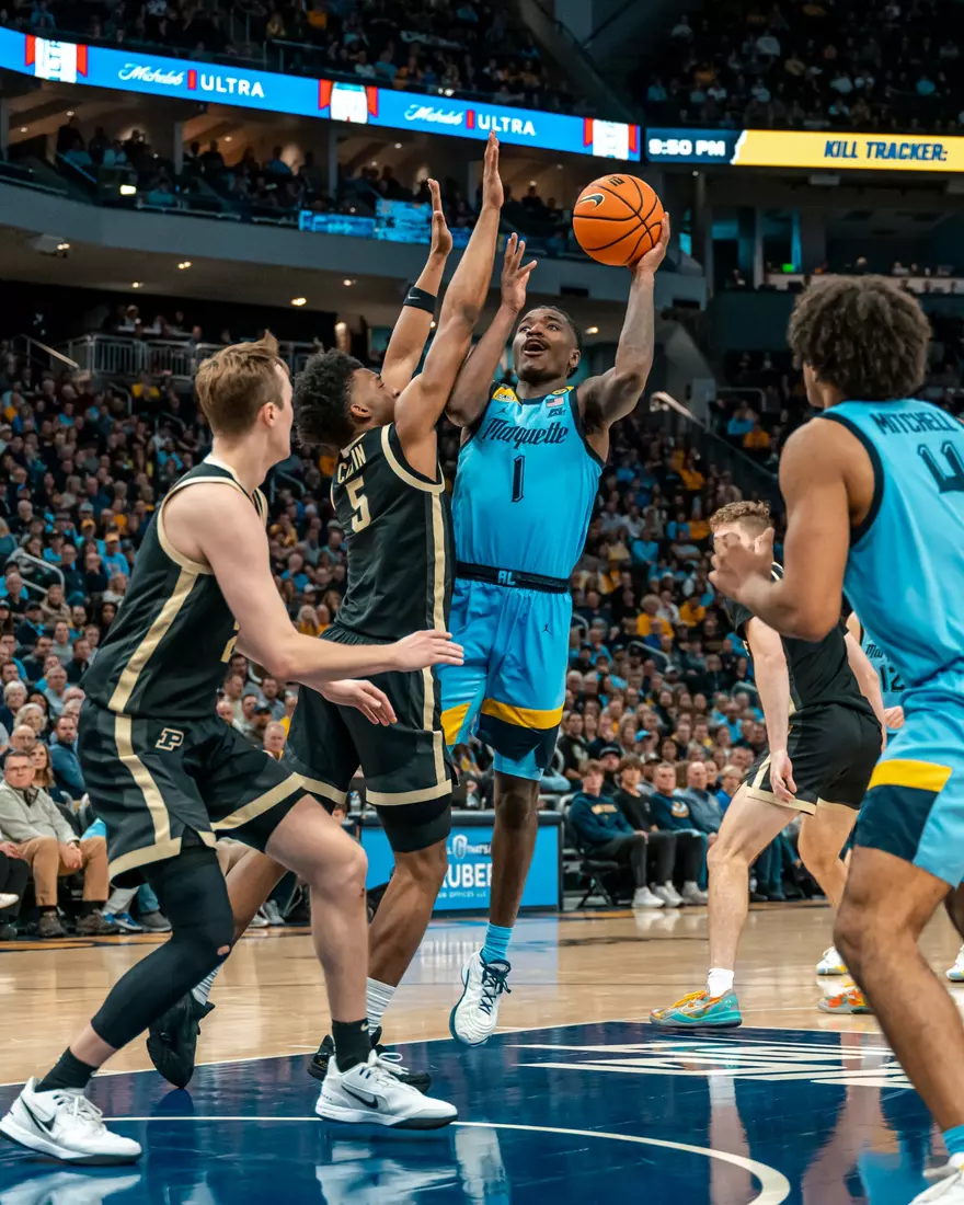 #15 Marquette Men's Basketball defeats #6 Purdue 76-58 on November 19th, 2024 at Fiserv Forum In Milwaukee, WI