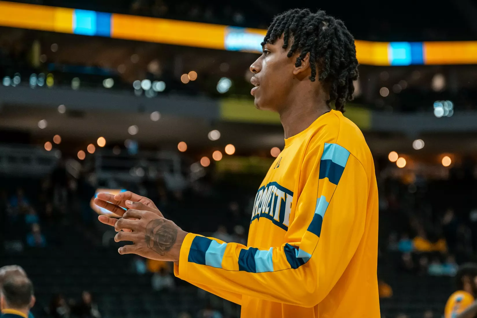 #10 Marquette Men's Basketball defeats Stonehill 94-54 on Wednesday, November 27th, 2024 in at Fiserv Forum in Milwaukee, WI