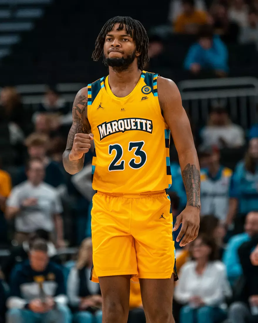 #10 Marquette Men's Basketball defeats Stonehill 94-54 on Wednesday, November 27th, 2024 in at Fiserv Forum in Milwaukee, WI