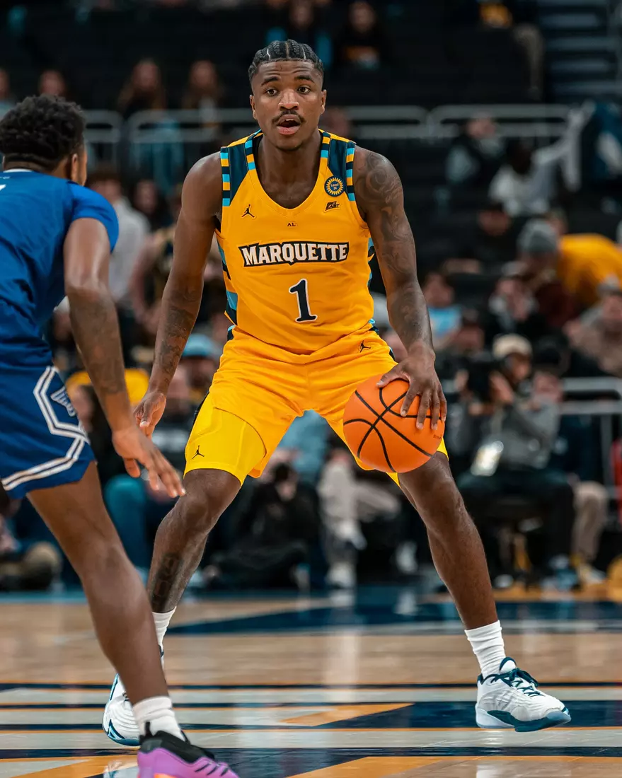 #10 Marquette Men's Basketball defeats Stonehill 94-54 on Wednesday, November 27th, 2024 in at Fiserv Forum in Milwaukee, WI