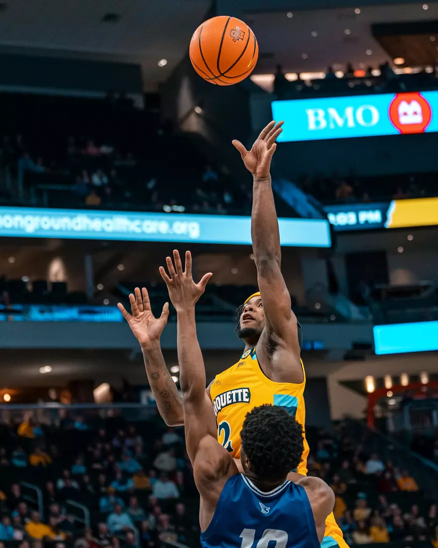 #10 Marquette Men's Basketball defeats Stonehill 94-54 on Wednesday, November 27th, 2024 in at Fiserv Forum in Milwaukee, WI