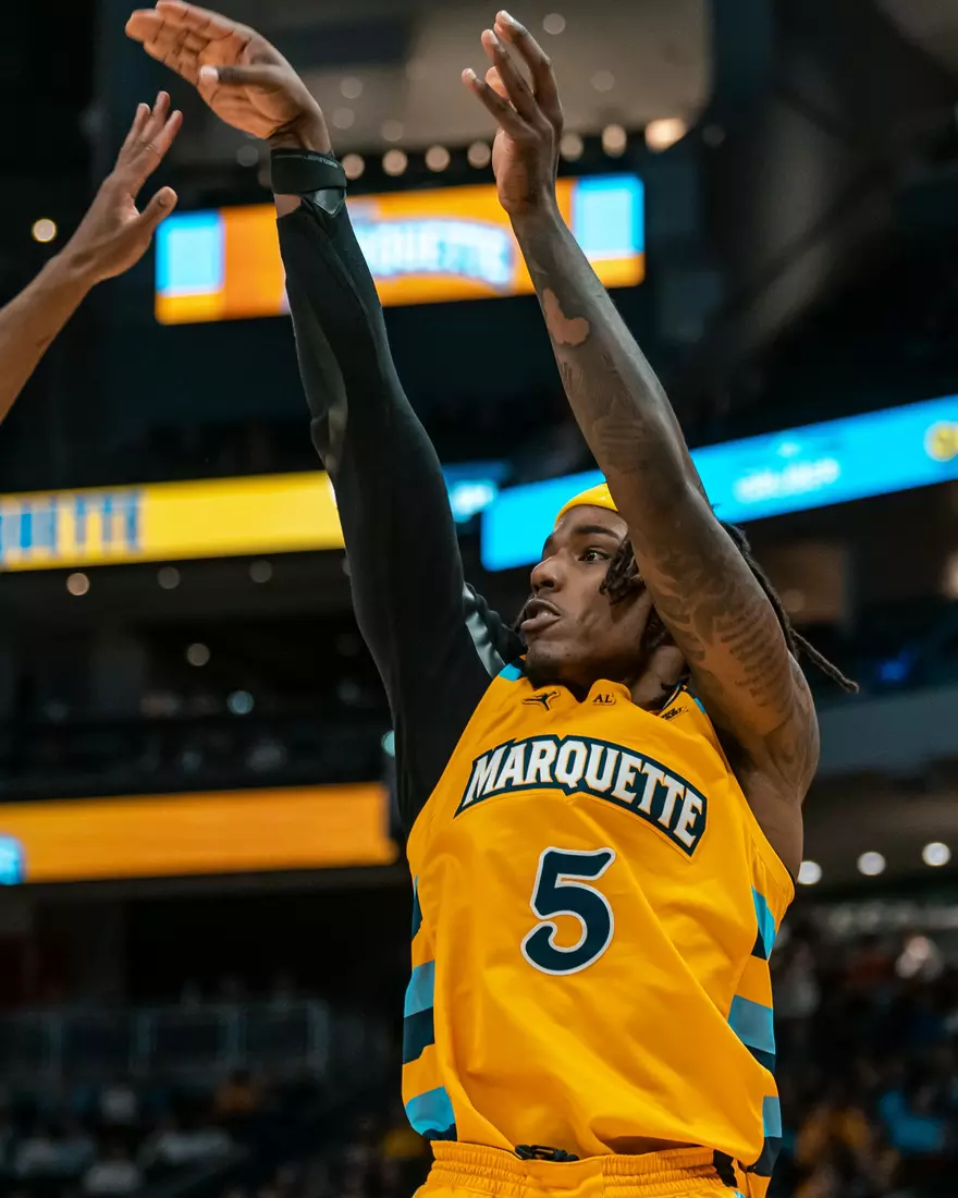 #10 Marquette Men's Basketball defeats Stonehill 94-54 on Wednesday, November 27th, 2024 in at Fiserv Forum in Milwaukee, WI