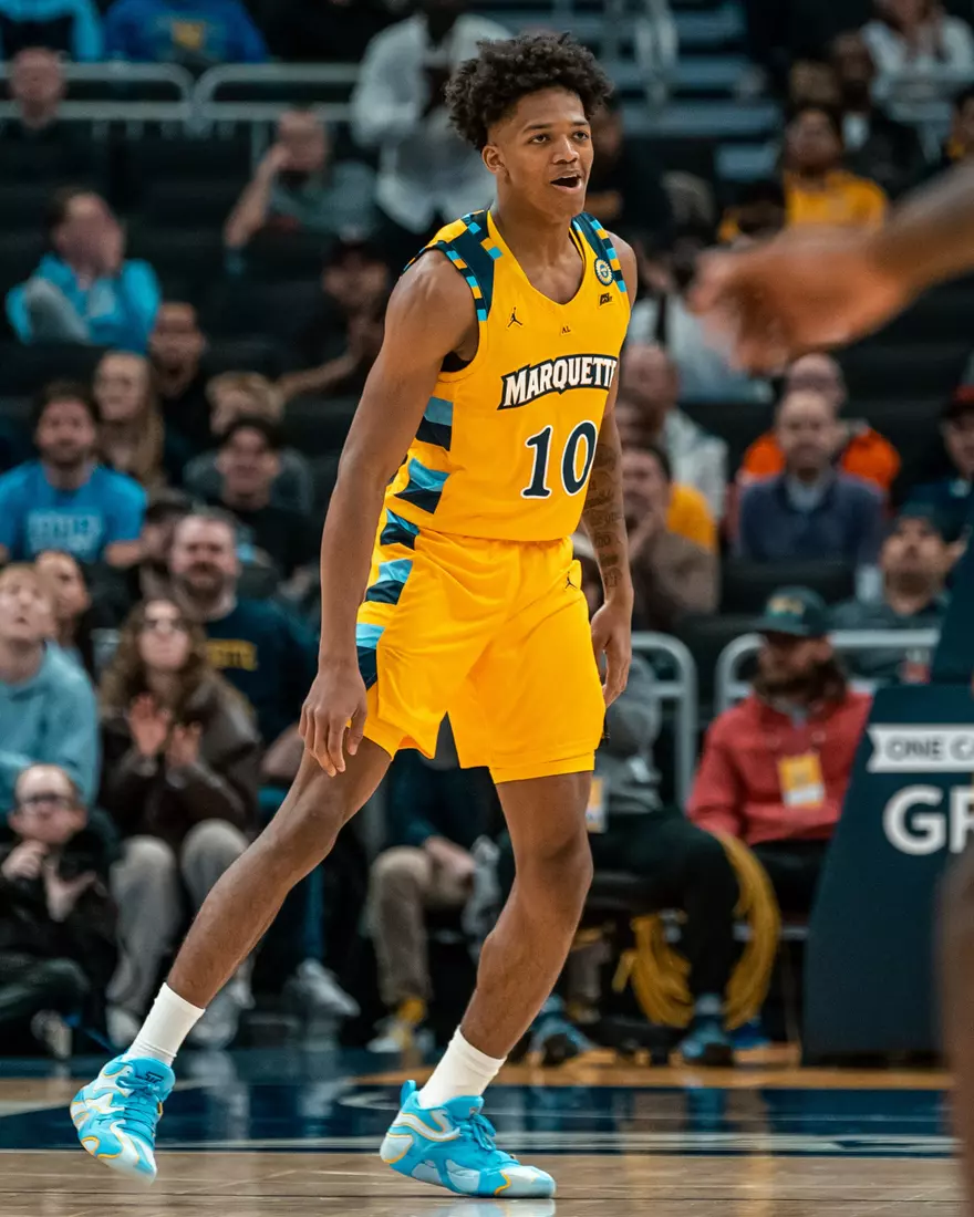 #10 Marquette Men's Basketball defeats Stonehill 94-54 on Wednesday, November 27th, 2024 in at Fiserv Forum in Milwaukee, WI