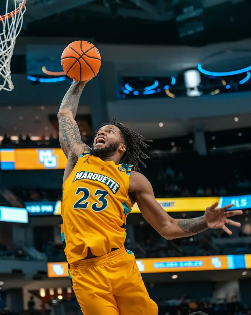 #10 Marquette Men's Basketball defeats Stonehill 94-54 on Wednesday, November 27th, 2024 in at Fiserv Forum in Milwaukee, WI