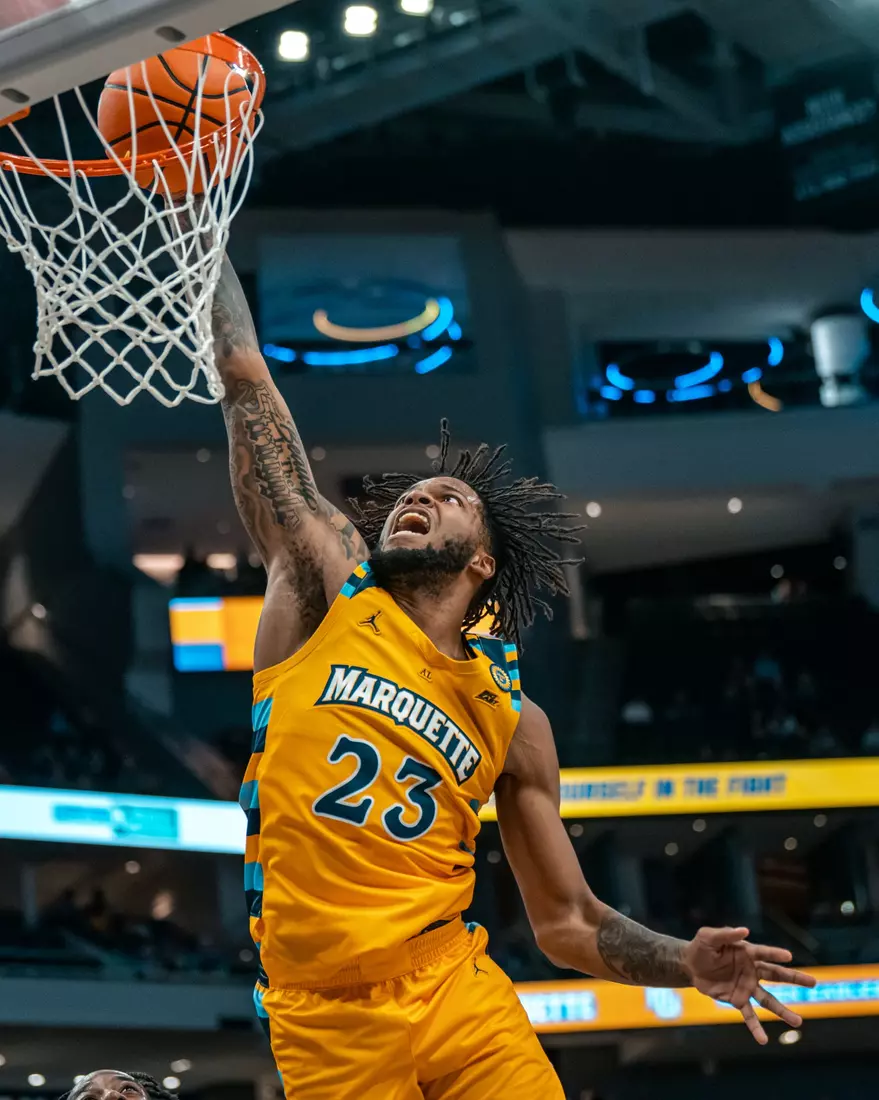 #10 Marquette Men's Basketball defeats Stonehill 94-54 on Wednesday, November 27th, 2024 in at Fiserv Forum in Milwaukee, WI