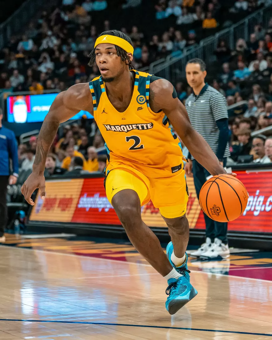 #10 Marquette Men's Basketball defeats Stonehill 94-54 on Wednesday, November 27th, 2024 in at Fiserv Forum in Milwaukee, WI