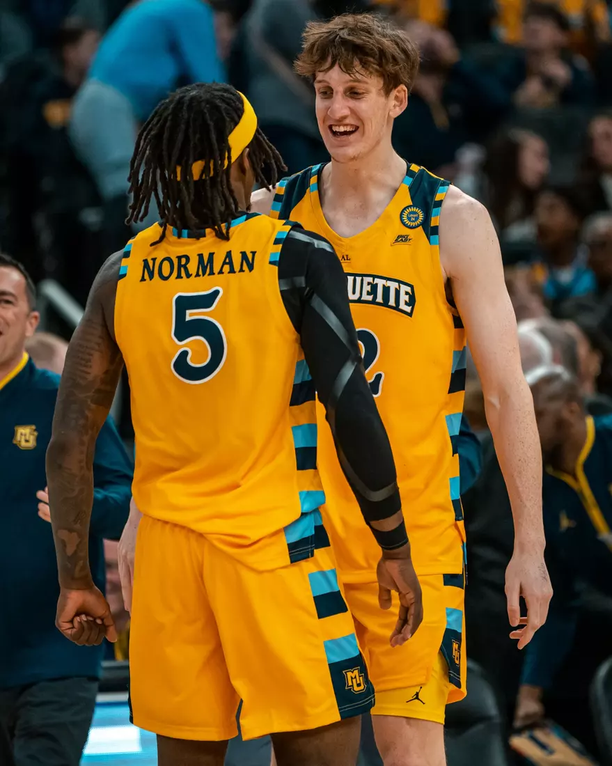#10 Marquette Men's Basketball defeats Stonehill 94-54 on Wednesday, November 27th, 2024 in at Fiserv Forum in Milwaukee, WI