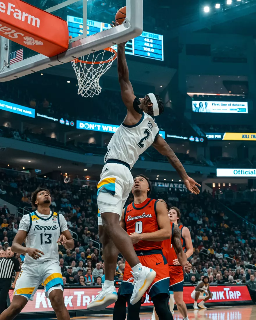 Marquette Men's Basketball defeats Stony Brook 102-62 on November 4th, 2024 at Fiserv Forum in Milwaukee, WI