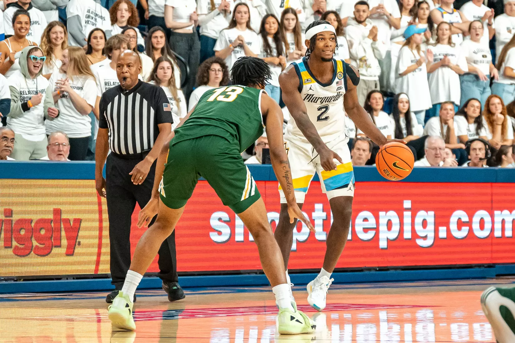 Marquette Men's Basketball defeats George Mason 82-63 on November 8th, 2024 at the students only game at the Al McGuire Center in Milwaukee, WI