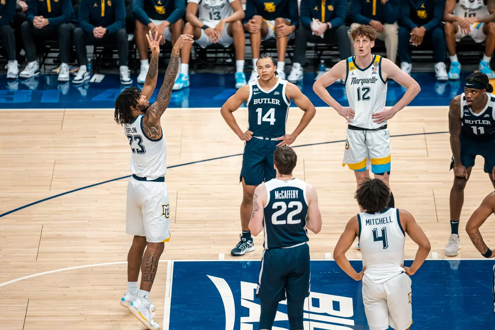 #9 Marquette Men's Basketball Defeats Butler 80-70 on Wednesday, December 18th, 2024 at Fiserv Forum, In Milwaukee, WI
