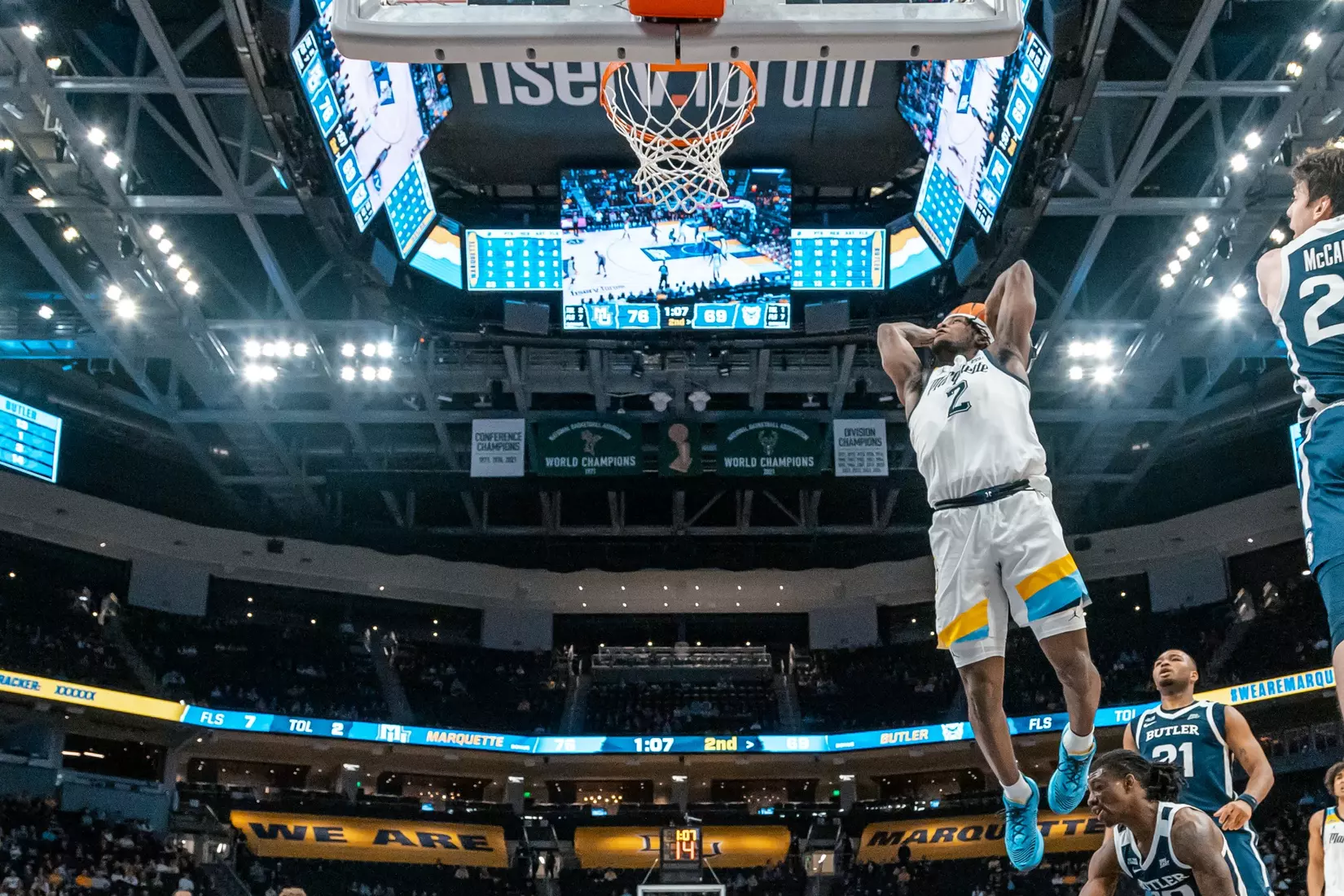 #9 Marquette Men's Basketball Defeats Butler 80-70 on Wednesday, December 18th, 2024 at Fiserv Forum, In Milwaukee, WI