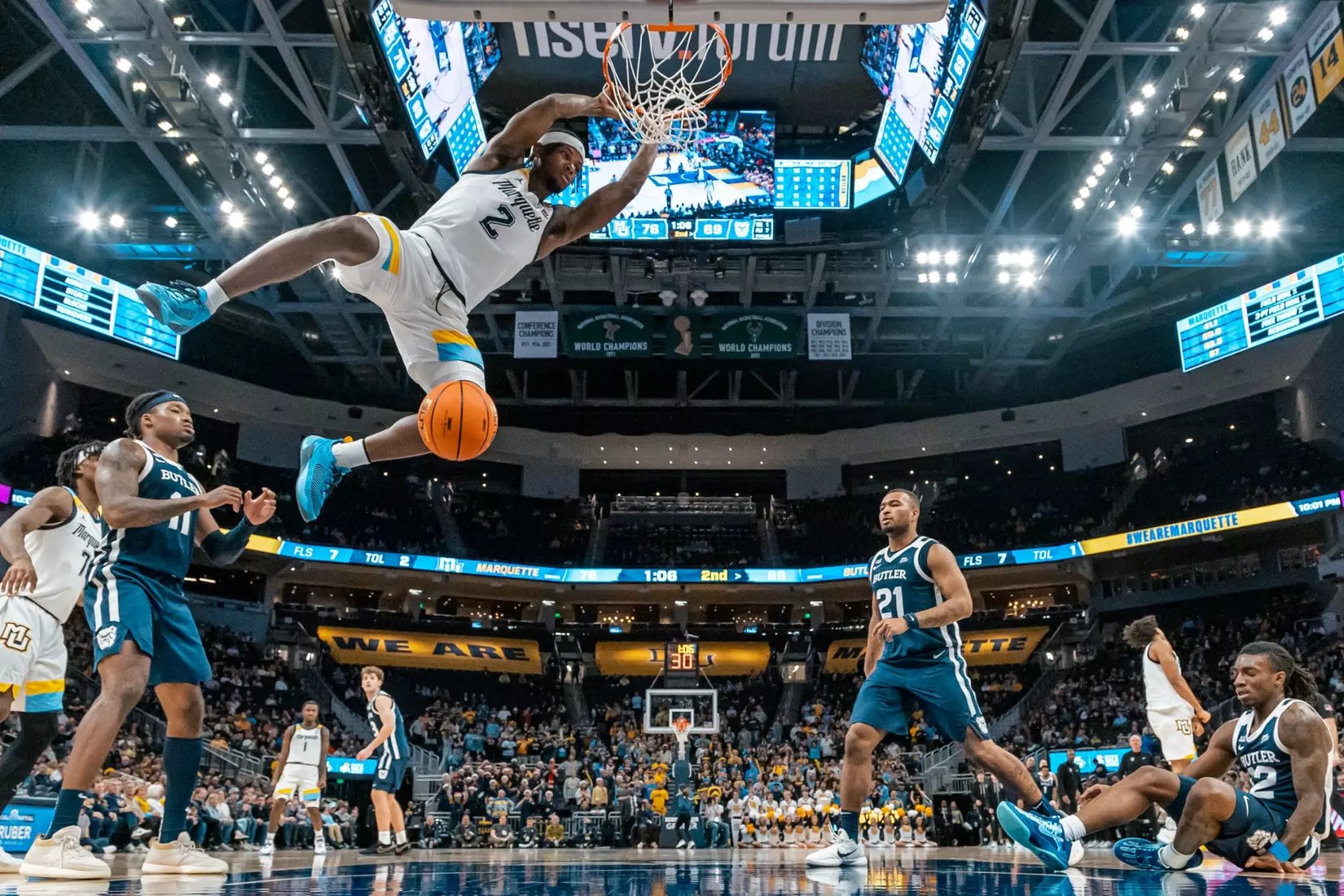 #9 Marquette Men's Basketball Defeats Butler 80-70 on Wednesday, December 18th, 2024 at Fiserv Forum, In Milwaukee, WI