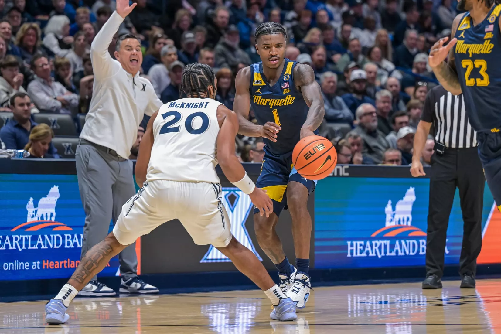 #9 Marquette Men's Basketball Defeats Xavier 72-70 on Saturday, December 21st, 2024 at Cintas Center, in Cincinnati, OH